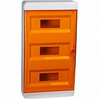 Распределительный шкаф OptiBox P, 36 мод., IP41, навесной, пластик, прозрачная оранжевая дверь |  код. 117932 |  КЭАЗ